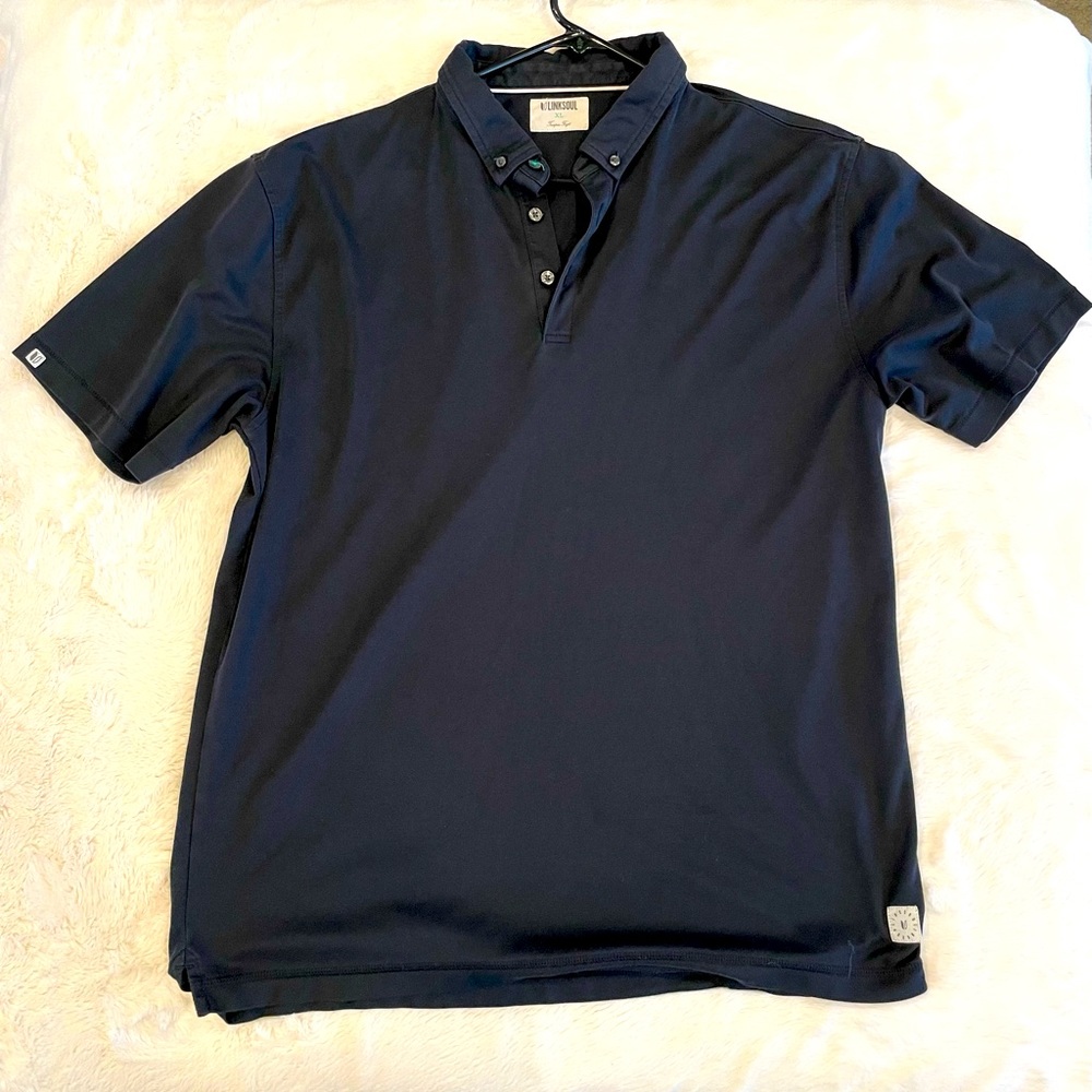 Linksoul polo. Size XL. Black.